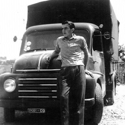 papà Antonio Terraneo con Fiat 615