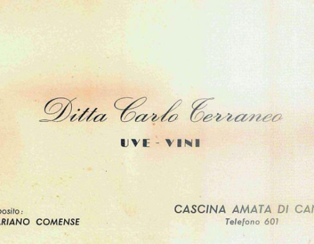 Biglietto da visita Ditta Carlo Terraneo Vini