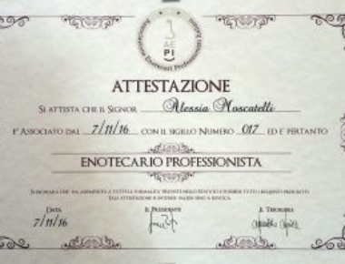 enotecario professionista Alessia Moscatelli